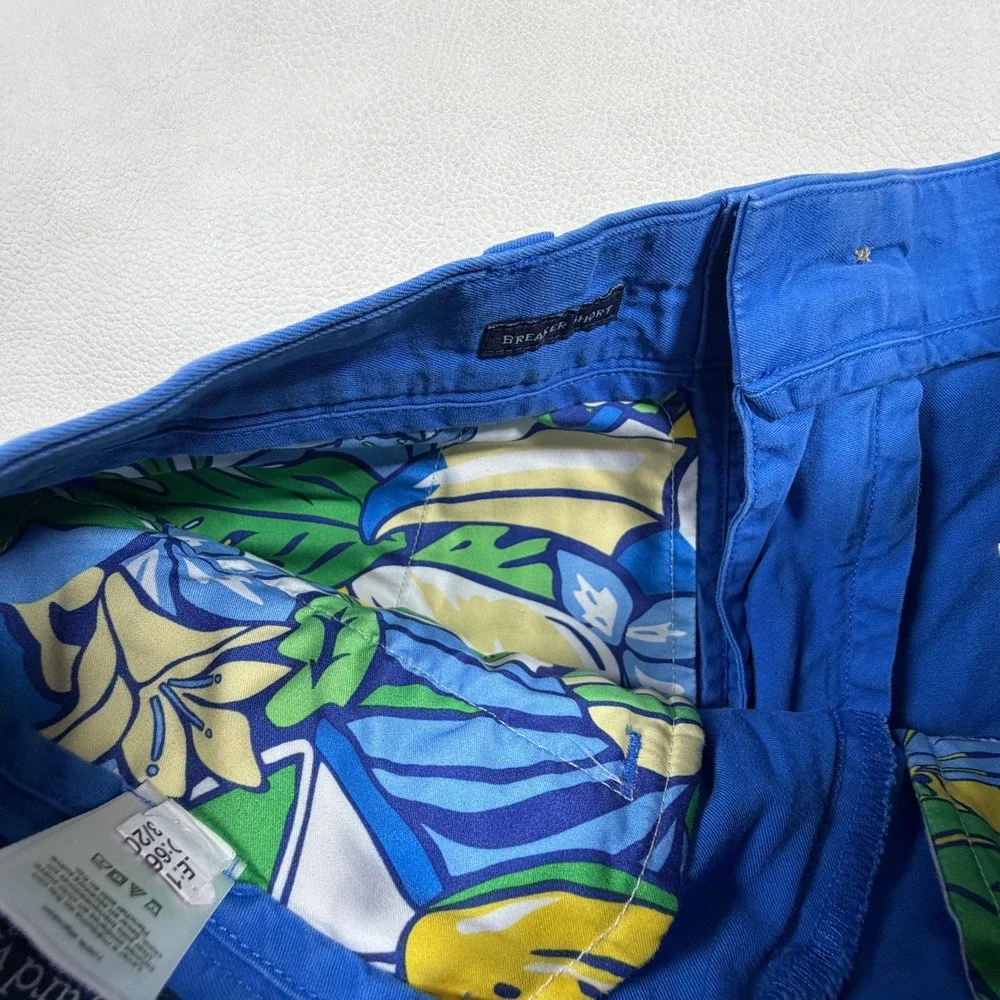 Vineyard Vines Mens 30 Breaker Shorts Blue Embroidered‎ Whales Chino Cotton Prep
